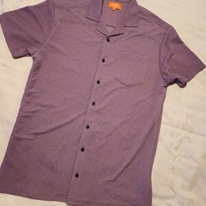 This Negative Space waffle knit button-up shirt is a textured, comfy top suitabl